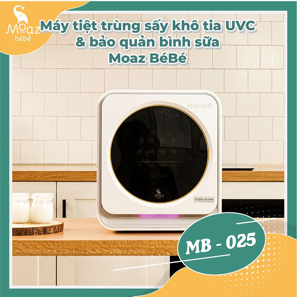 Moaz BéBé MB-025 có thể tiệt trùng, sấy khô bằng UVC và bảo quản.