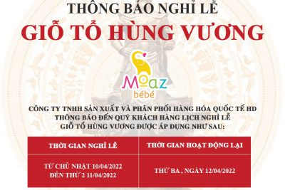 Thông báo lịch nghỉ lễ giỗ tổ hùng vương