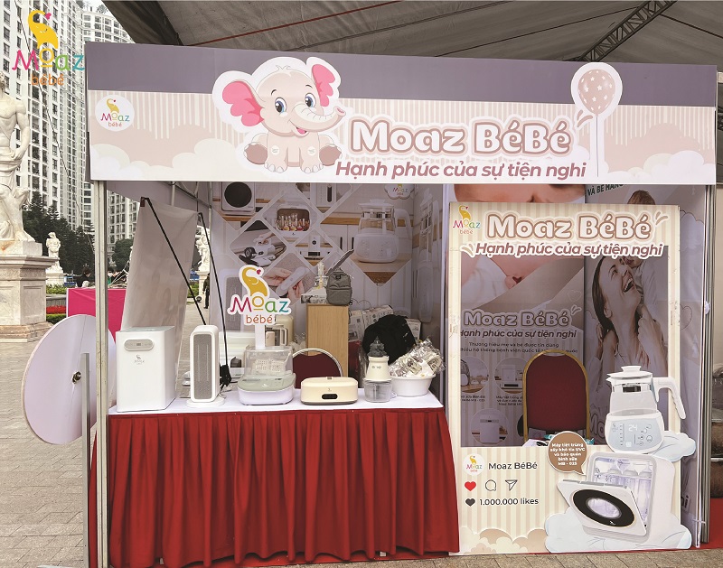 Các sản phẩm của Moaz BéBé tại hội chợ 