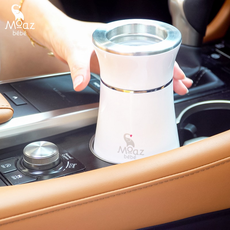 Máy hâm sữa di động không dây có thể sạc điện trên ô tô 