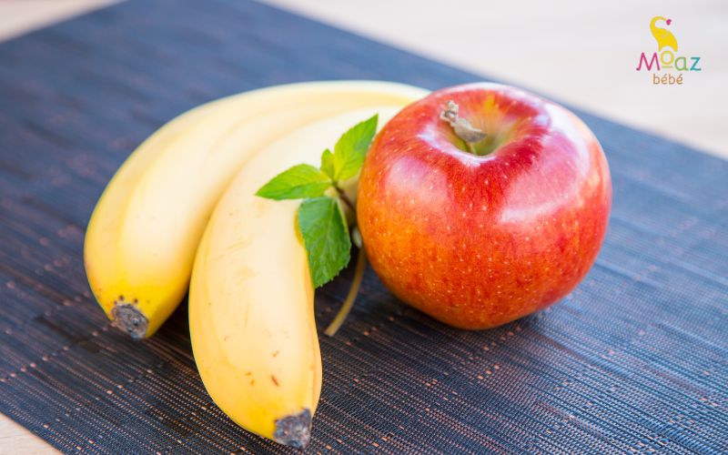 Chuối và táo bổ sung dưỡng chất giảm tiêu chảy