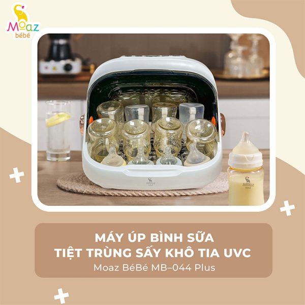 máy úp bình sữa tiệt trùng sấy khô moaz bebe mb044 plus