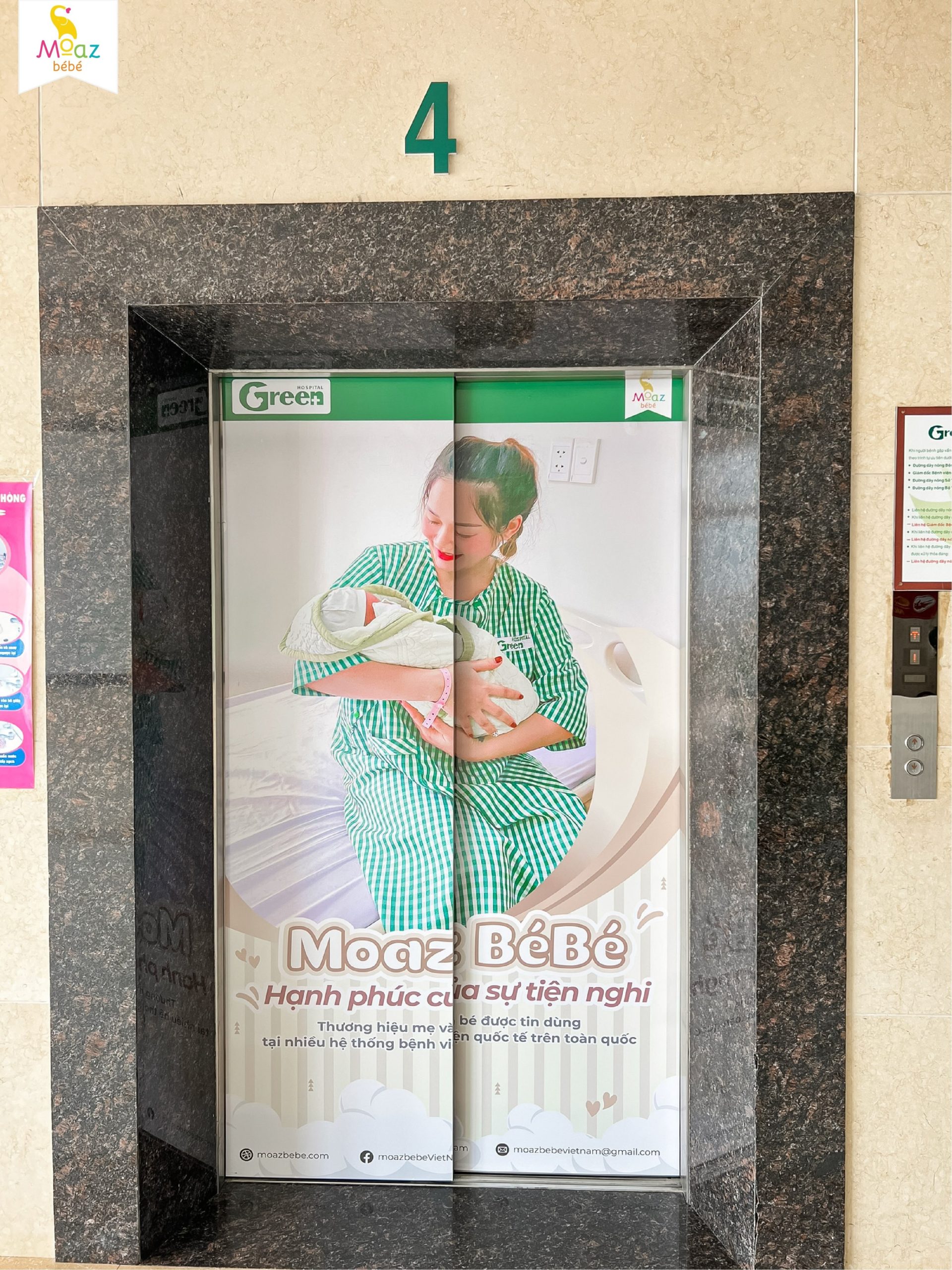 Moaz Bé Bé thương hiệu được tin tưởng sử dụng tại bệnh viện Green ( Hải Phòng)