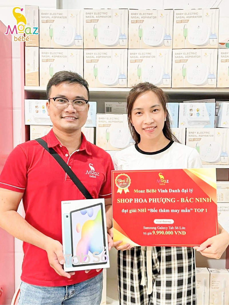 Shop Hoa Phượng - Bắc Ninh trúng giải Nhi top 1 bốc thăm đại lý may mắn