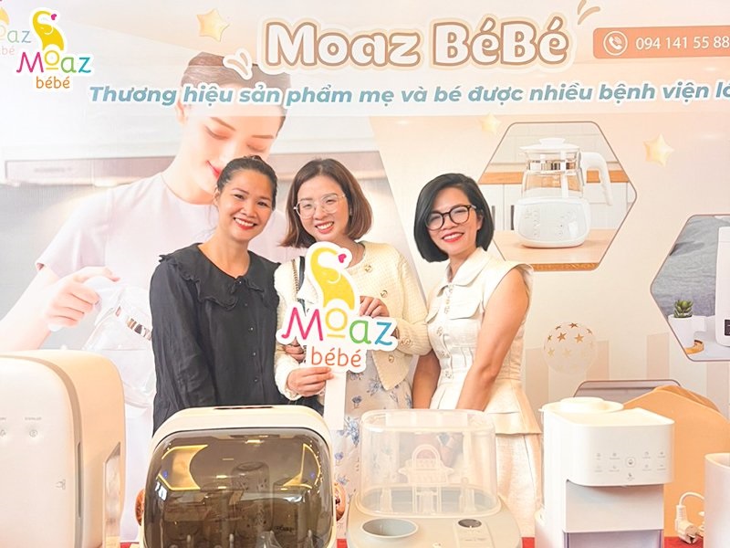 Gian hàng trải nghiệm, dùng thử các sản phẩm của Moaz Bé Bé 