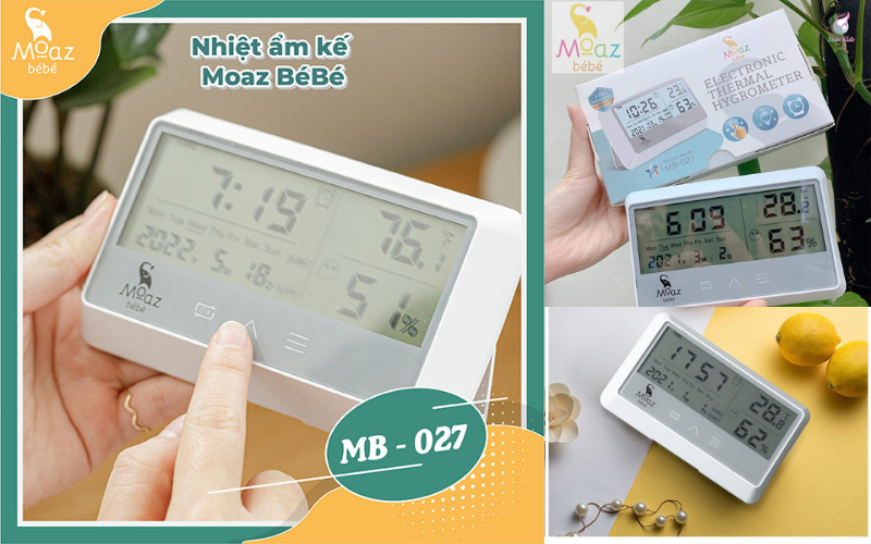 Nhiệt ẩm kế đa năng MB - 027 giúp đo nhiệt độ phòng nhanh chóng, chính xác