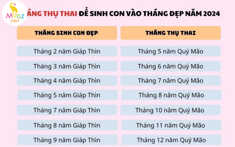 Các tháng sinh con trai 2024 đẹp, tốt nhất