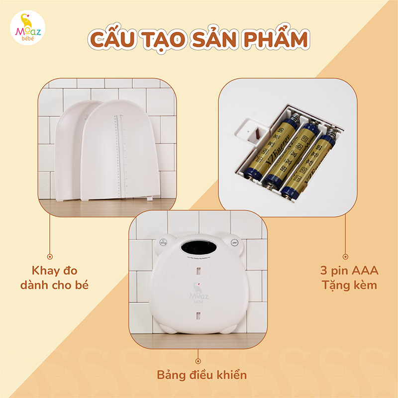 cấu tạo cân em bé sơ sinh mb084