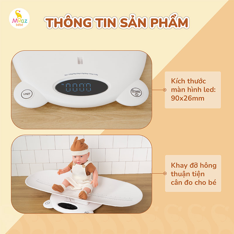 thông số kỹ thuật cân em bé sơ sinh mb084