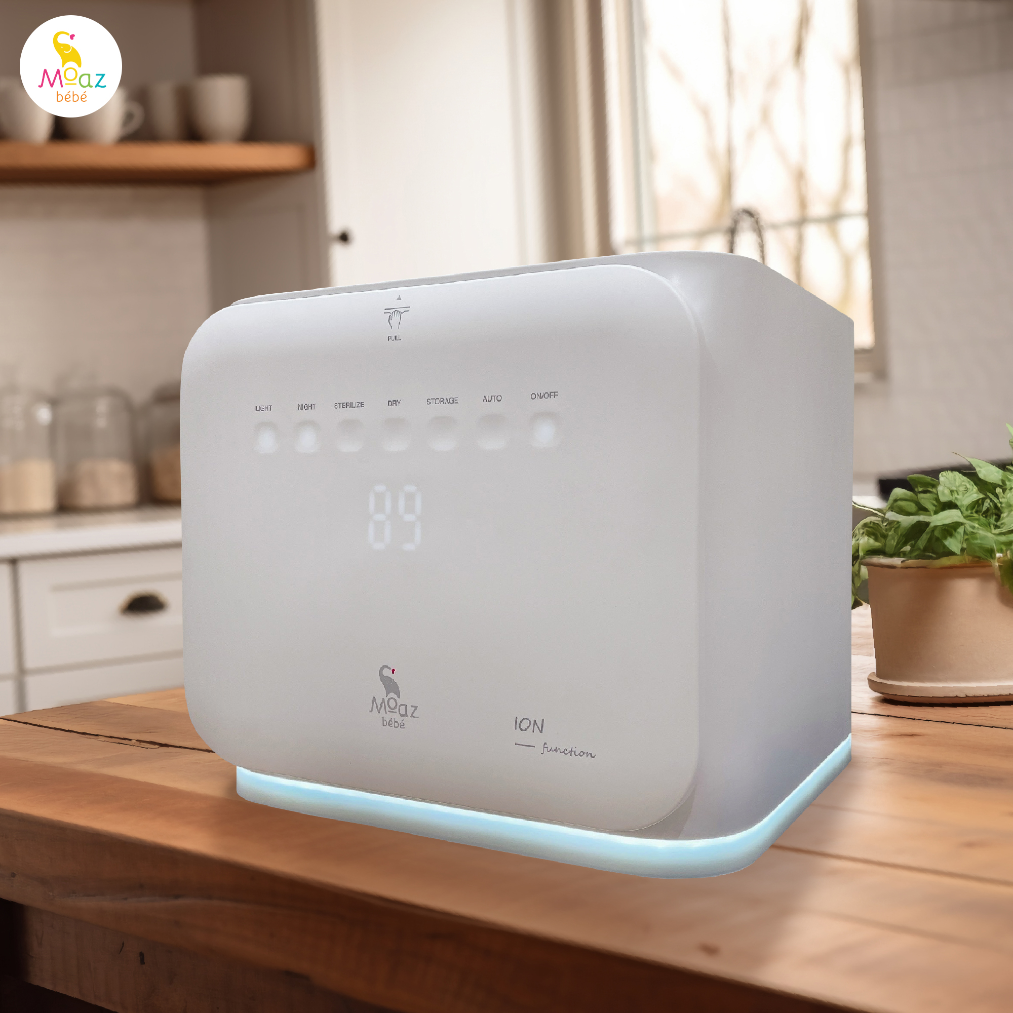 Máy tiệt trùng sấy khô bình sữa bằng tia UVC-ION Moaz BéBé MB - 089 7 BOI CANH11