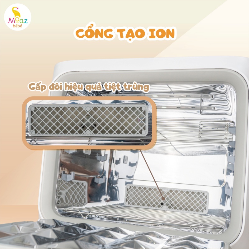 Máy tiệt trùng sấy khô bình sữa bằng tia UVC-ION Moaz BéBé MB - 089 3 may tiet trung moaz bebe mb 089 04