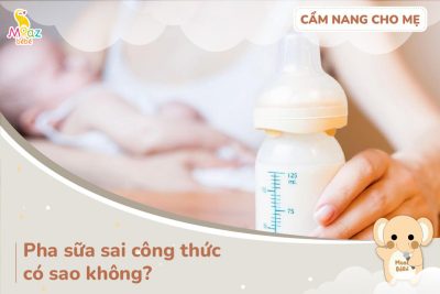 pha sữa sai công thức có sao không