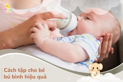 cách tập cho bé bú bình