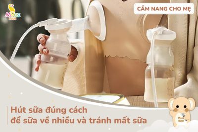 hút sữa đúng cách để sữa về nhiều