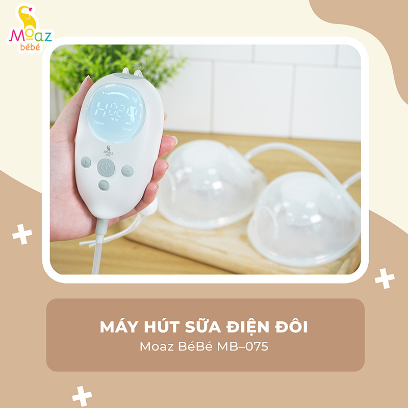 Máy hút sữa điện đôi Moaz BéBé MB – 075