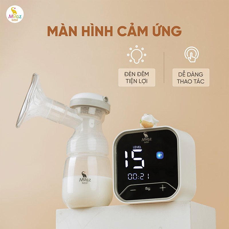 Cập nhật phiên bản mới của Máy hút sữa điện đôi Moaz BéBé MB – 094: Giúp mẹ hút sữa thảnh thơi hơn 8 may hut sua dien doi mb094 11