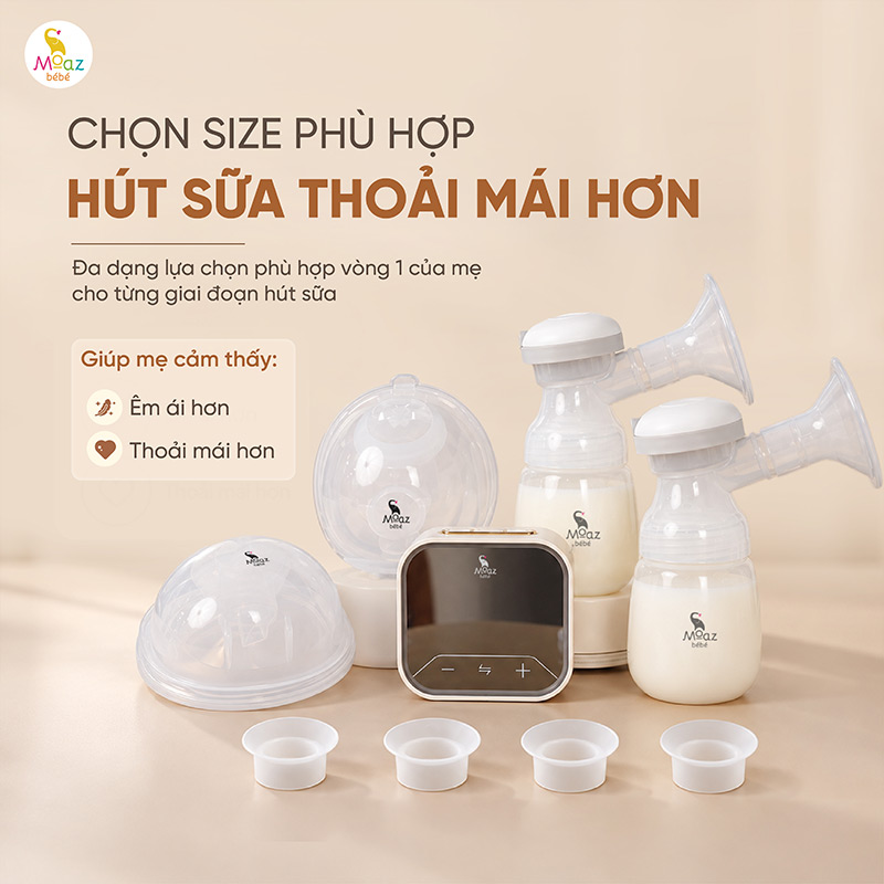 Cập nhật phiên bản mới của Máy hút sữa điện đôi Moaz BéBé MB – 094: Giúp mẹ hút sữa thảnh thơi hơn 7 may hut sua dien doi mb094 13