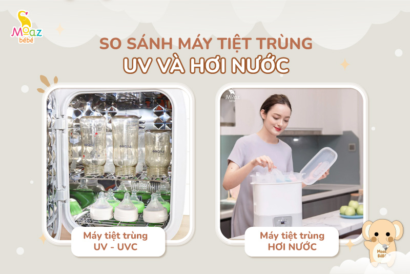 So sánh máy tiệt trùng hơi nước và UV