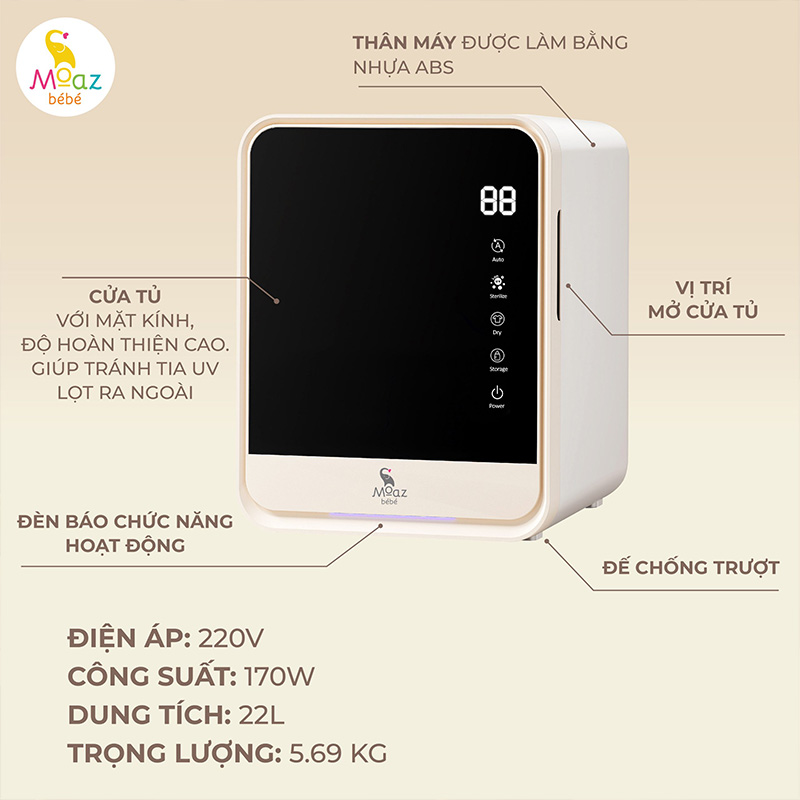 review máy tiệt trùng bình sữa