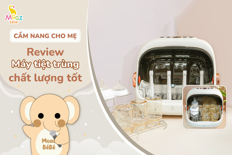 review máy tiệt trùng bình sữa