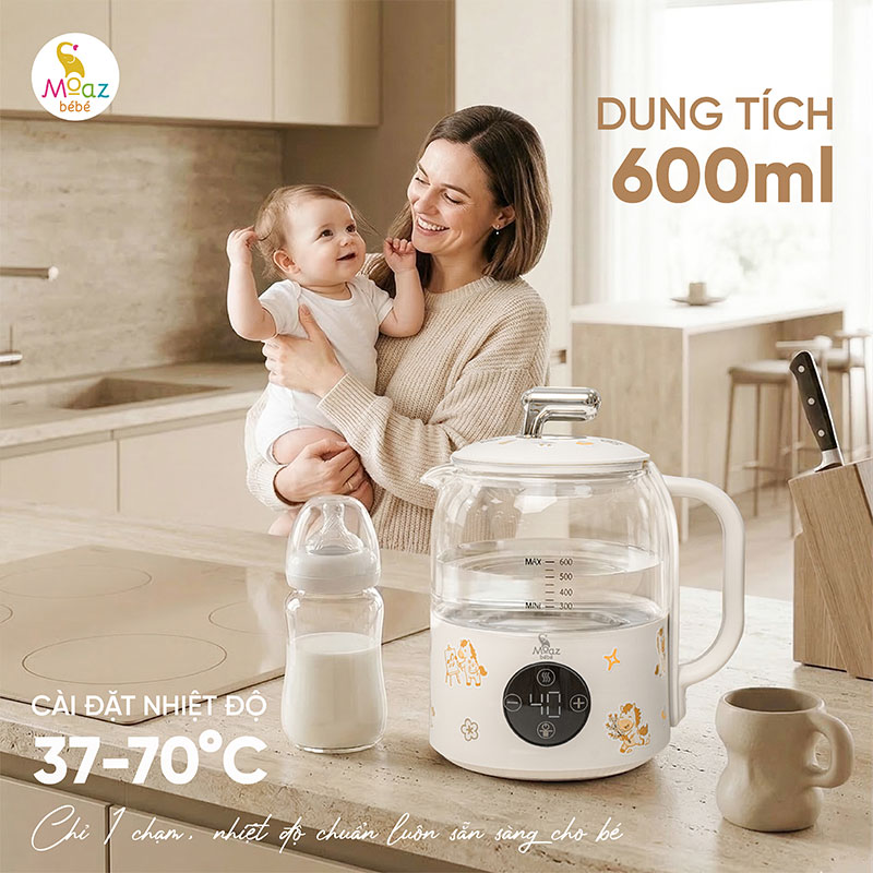 Bình đun nước mini Moaz BéBé MB - 099 6 bình đun nước mini mb099