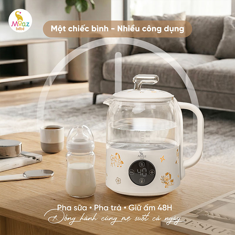 Bình đun nước mini Moaz BéBé MB - 099 7 bình đun nước mini mb099