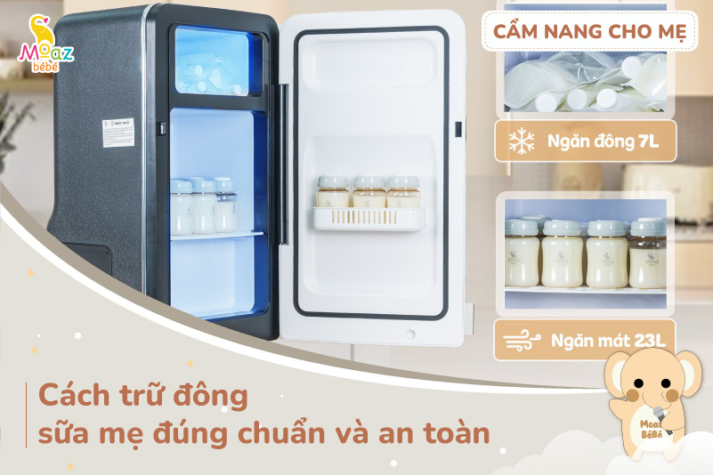 Cách trữ đông sữa mẹ trong tủ đông