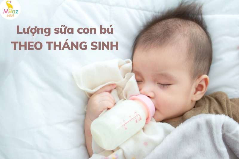 Lượng sữa cho trẻ sơ sinh theo từng tháng