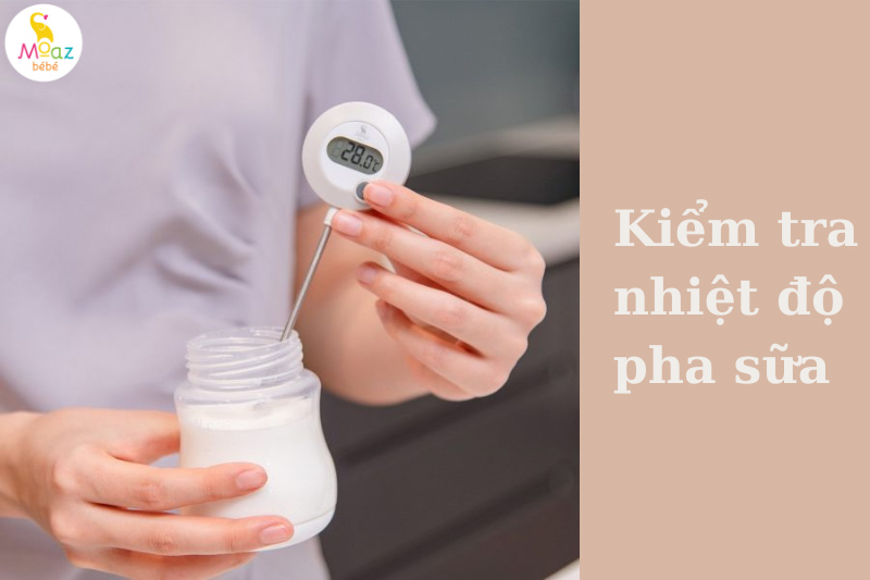 Nhiệt độ pha sữa không phù hợp