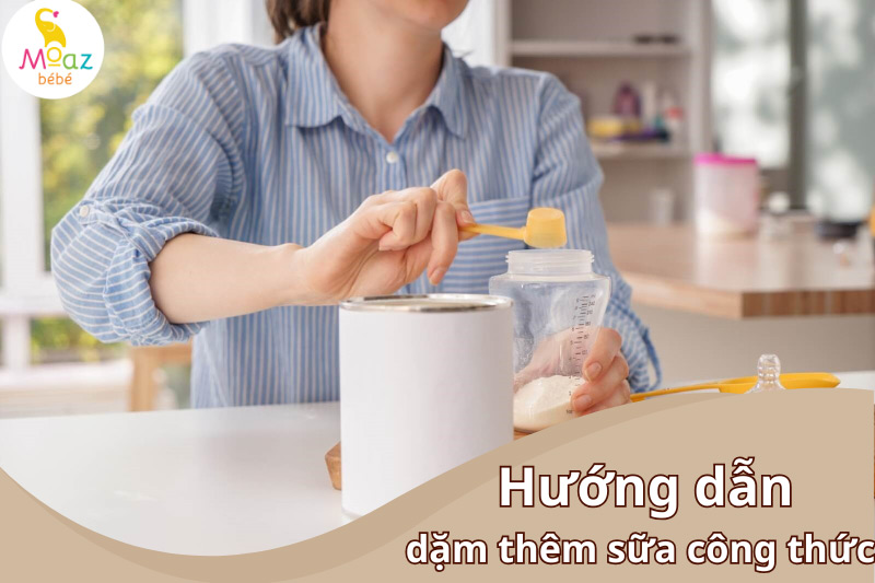 Hướng dẫn cách dặm thêm sữa công thức cho trẻ sơ sinh 