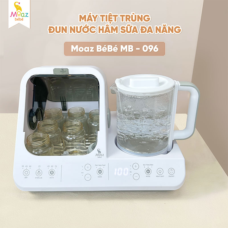 máy tiệt trùng hâm sữa đun nước đa năng Moaz BeBe MB096