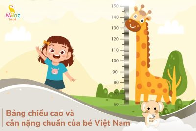 chiều cao cân nặng chuẩn của bé việt nam