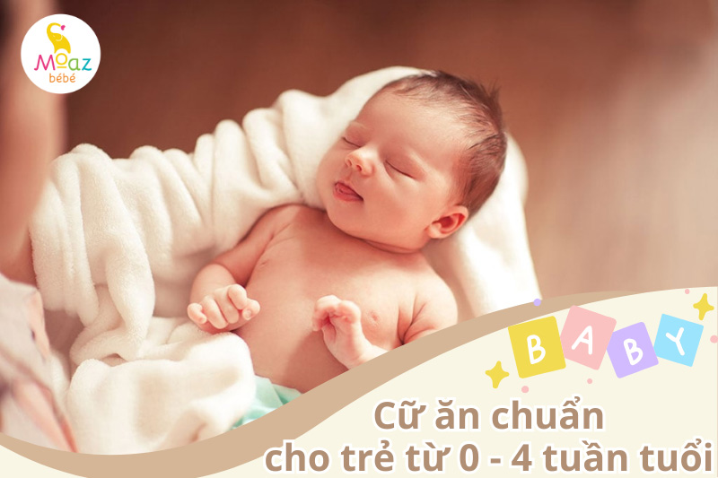 Cữ ăn của trẻ sơ sinh từ 1 - 2 tháng tuổi