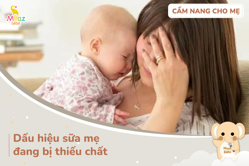 dấu hiệu sữa mẹ thiếu chất