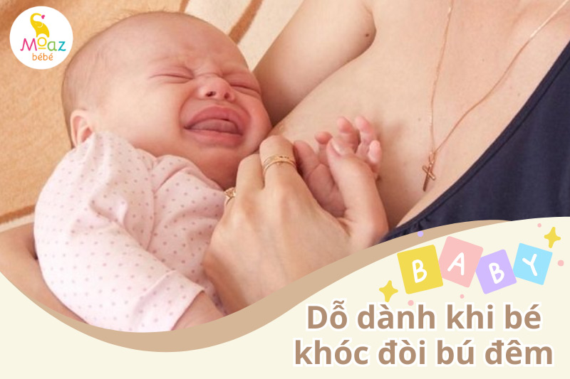 Dỗ dành khi bé khóc đòi bú đêm