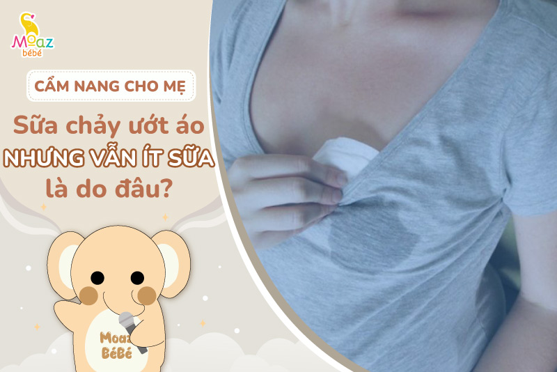 Nguyên nhân sữa mẹ chảy ướt áo nhưng vẫn ít sữa