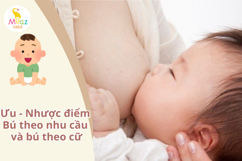 so sánh cách cho bé bú theo nhu cầu và bú theo cữ