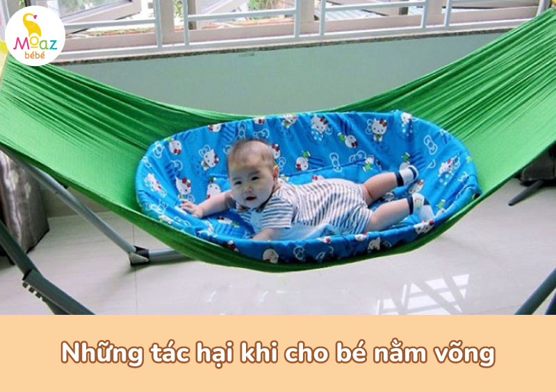 Tác hại khi cho bé nằm võng