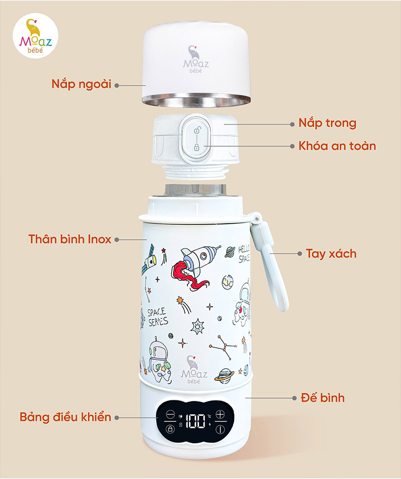 Bình đun nước cầm tay Moaz BéBé MB - 058 Universe 2 binh dun nuoc cam tay mb058 uni 23