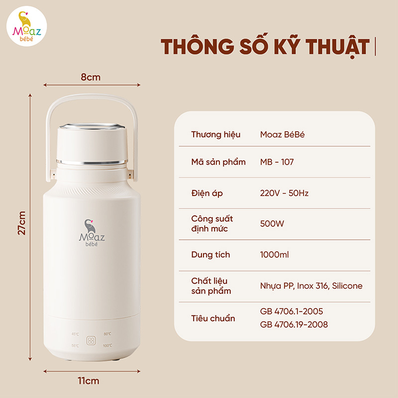 Bình đun nước du lịch Moaz BéBé MB - 107 3 binh dun nuoc du lich mb107 4