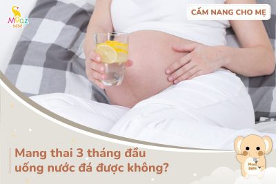 Bầu 3 tháng đầu uống nước đá được không?