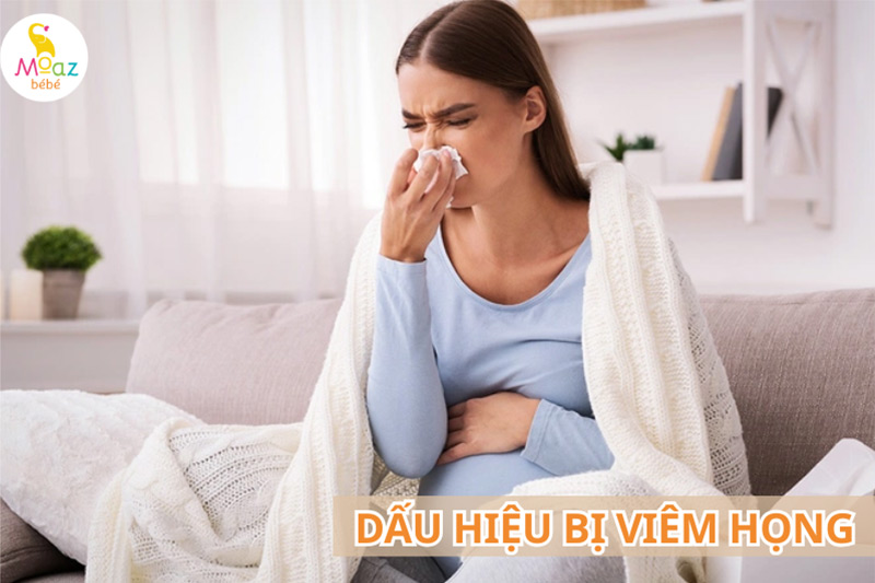 Dấu hiệu cảnh báo mẹ bầu bị viêm họng