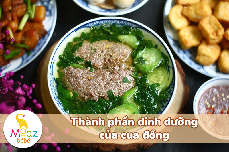 Thành phần dinh dưỡng của cua đồng
