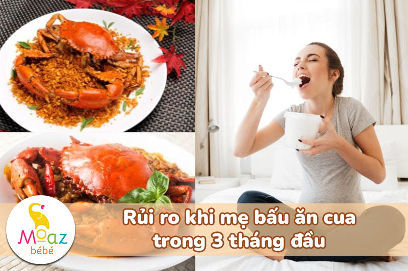 Rủi ro khi ăn cua trong 3 tháng đầu