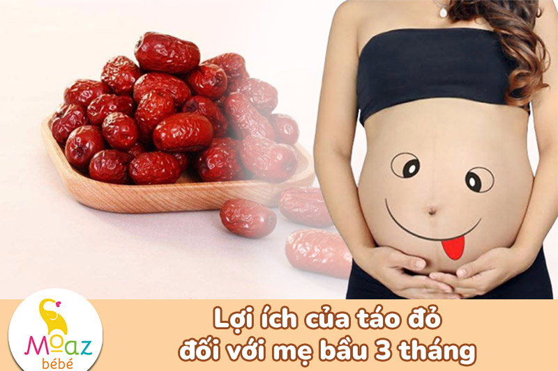 Lợi ích của táo đỏ khô cho bà bầu 3 tháng đầu