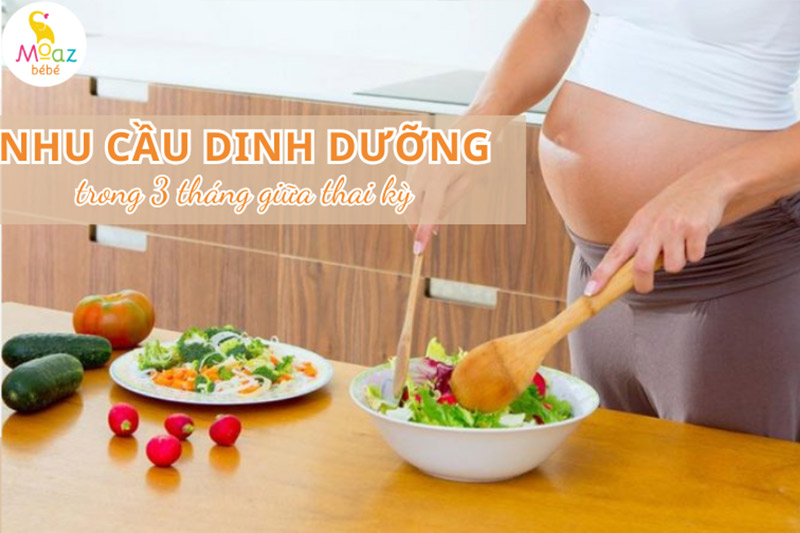 Nhu cầu dinh dưỡng của mẹ bầu 3 tháng giữa thai kỳ