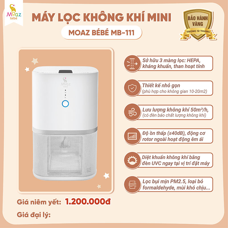 Máy lọc không khí mini Moaz BéBé MB - 111 7 may loc khong khi mini 1