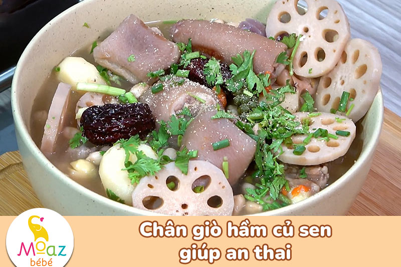 Chân giò hầm củ sen giúp an thai