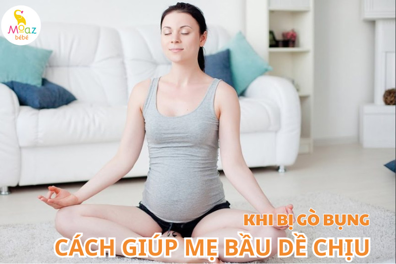Cách giúp mẹ bầu dễ chịu hơn khi bị gò cứng bụng