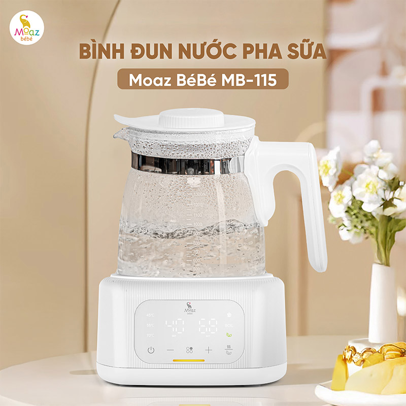 Bình đun nước pha sữa Moaz BéBé MB - 115 1 bình đun nước pha sữa mb115
